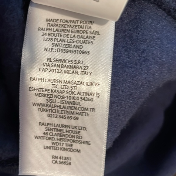 POLO Designer Luxury Ralph Lauren Bear Fleece Hoodie, NWT - Picture 11 of 13